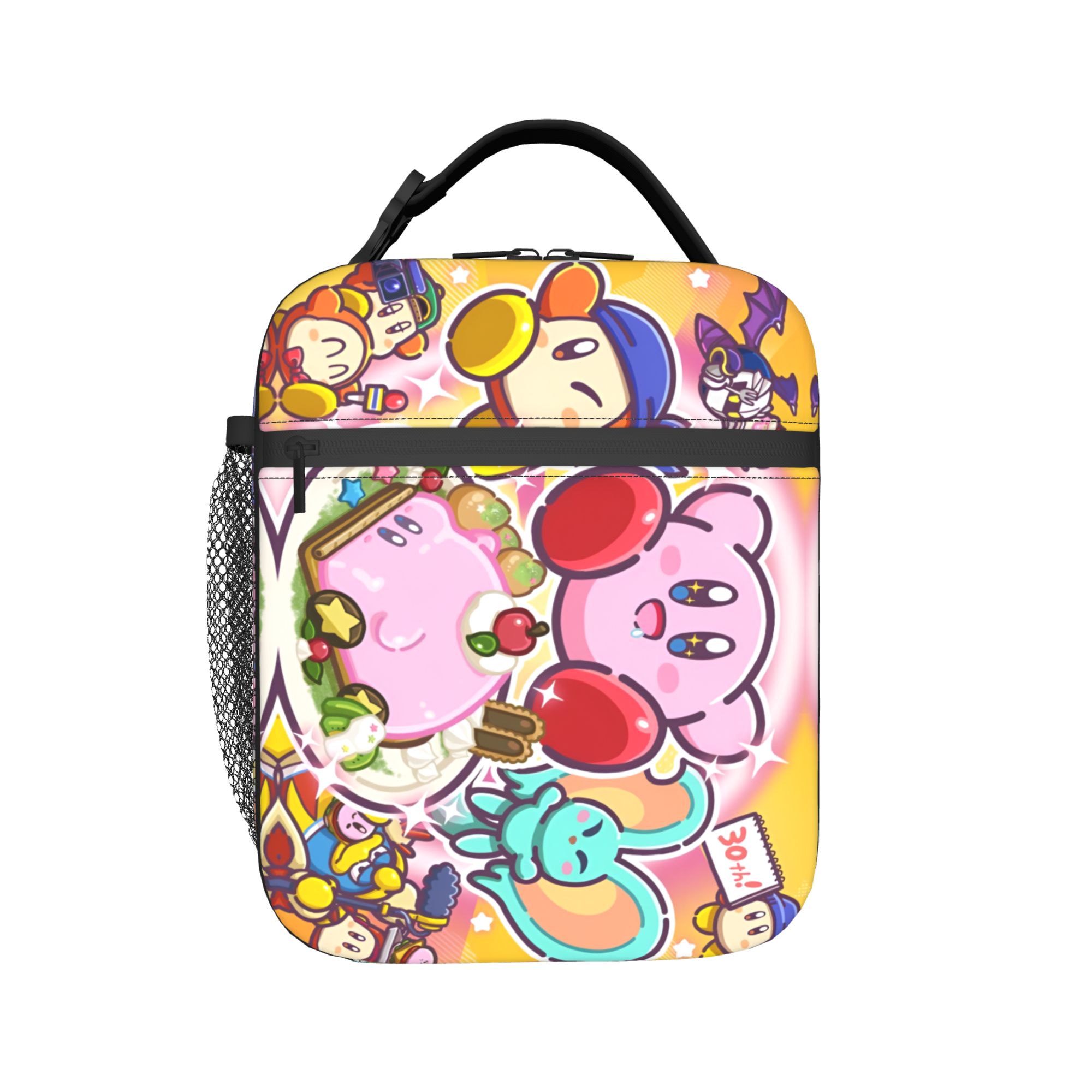Tote Bag Sublimation - カスタム K-Kirbys 断熱ランチトートバッグ 女性 男性用 漫画
