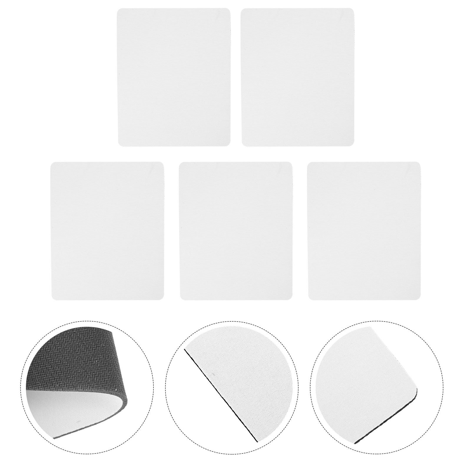 Mouse Pad Blank Sublimation - 5枚セット昇華印刷用無地マウスパッド、ゴム製滑り止め大型デスクマット、熱転写マウスパッド、ゲーム用、コンピューター、ノートパソコン、オフィス、家庭用