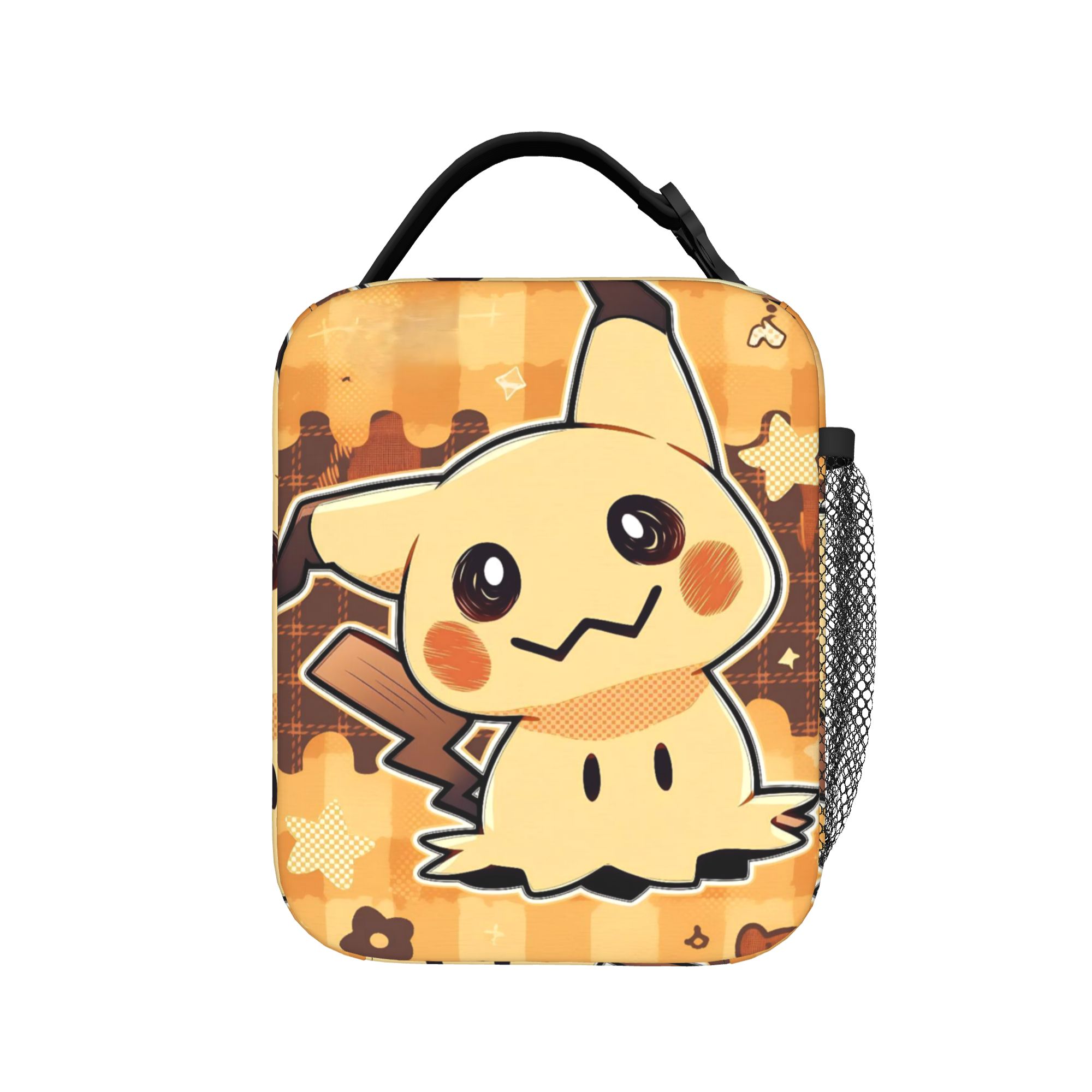 Tote Bag Sublimation - Mimikyus かわいい断熱ランチバッグポータブルポケモン漫画ランチコンテナクーラーバッグトートランチボックスビーチ食品保存袋